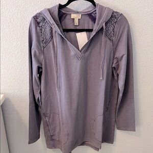 Lori Goldstein Purple Women's Hooded Top